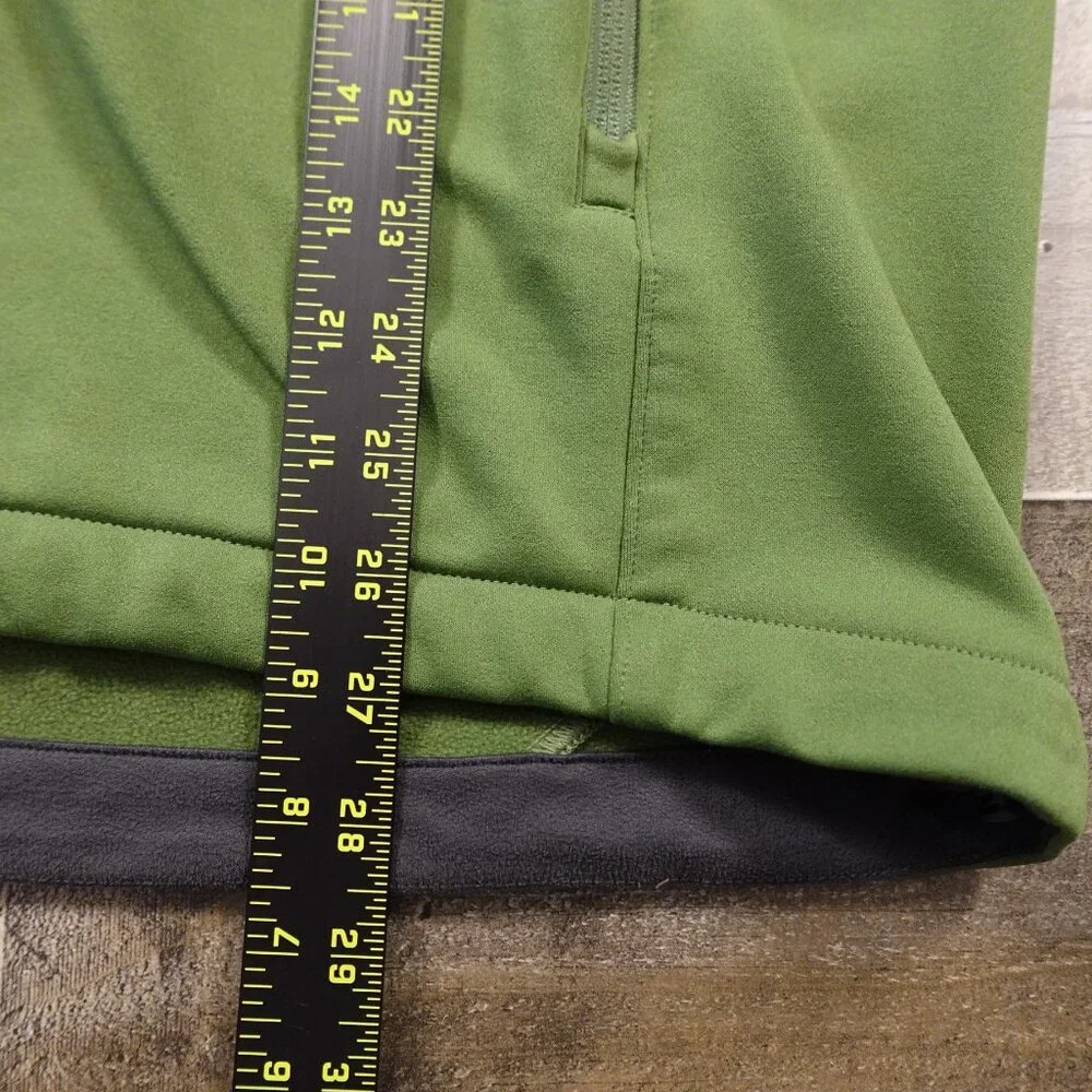 The North Face‎ full zip sweater jacket men's large green TKA stretch